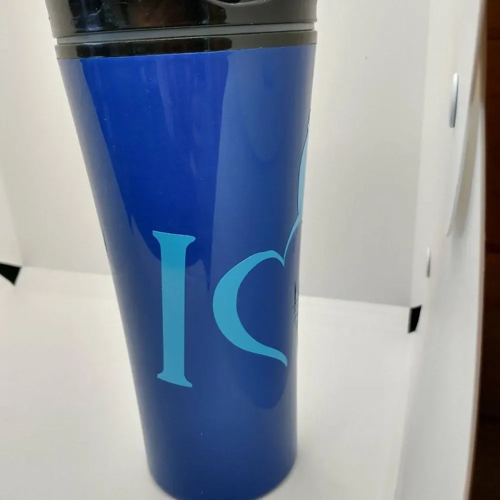 Handmade Travel Cup Mug Tumbler Plastic 16.5 Ounces Fishing lid